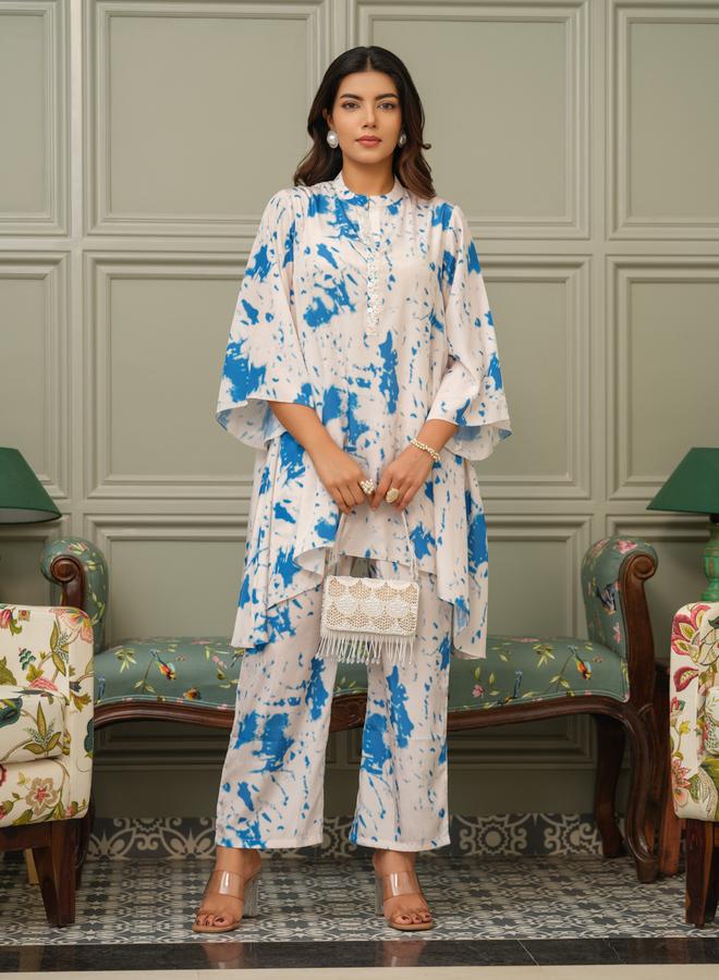 DW Women Tie-Dye Print Tunic and Trousers Co-Ords - Image 3